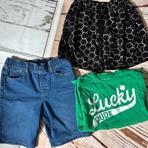 Black and White Geometric Kids Shorts,jcrew top Jcp shorts